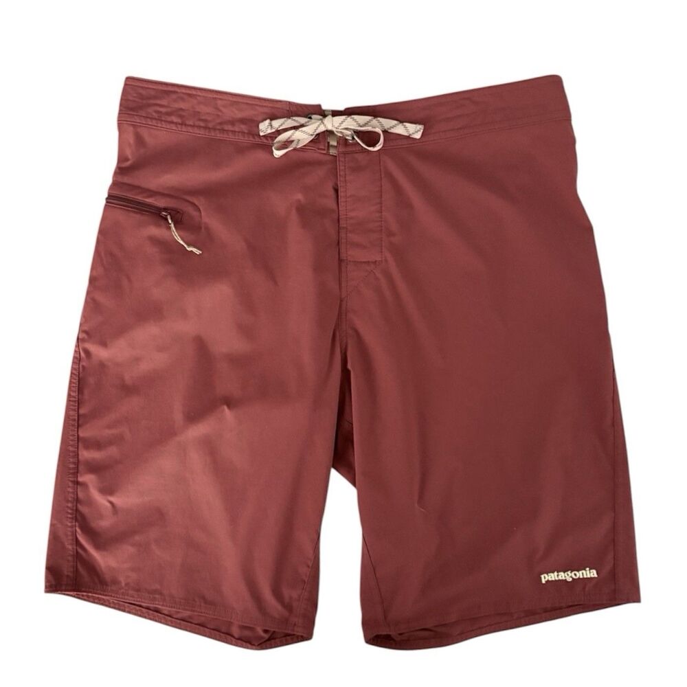Patagonia Wavefarer Board Shorts Mens 34 Terracotta Red Swim Trunks